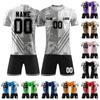 Conjunto Deportivo Personalizado de Dos Piezas DIY con Camiseta de Manga Corta y Pantalones Cortos para Uniformes de Equipo y Estampación Personalizada
