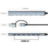 7 In 2 USB HUB Type C HUB Multi USB Splitter USB Adapter OTG USB To USB 3.0 HUB for Macbook Pro 13 15 Air Mi Pro PC Laptop