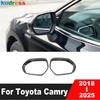Rearview Mirror Eyebrow Cover Trim For Toyota Camry 70 2018-2024 2025 Carbon Fiber Car Side Mirrors Sun Visor Rain Shield Guard