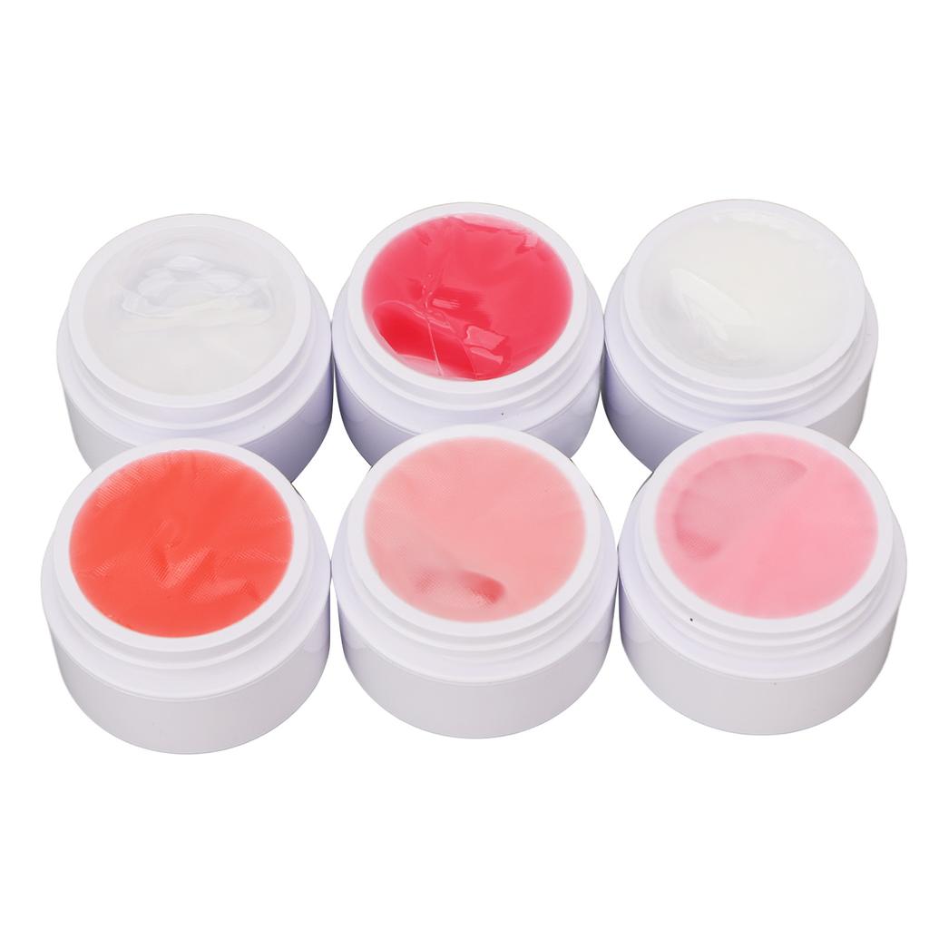 6pcs Nail Extension Gel Set DIY Sculpture Strengthener Nail Extension Gel Kit for Beginners Manicure Salon