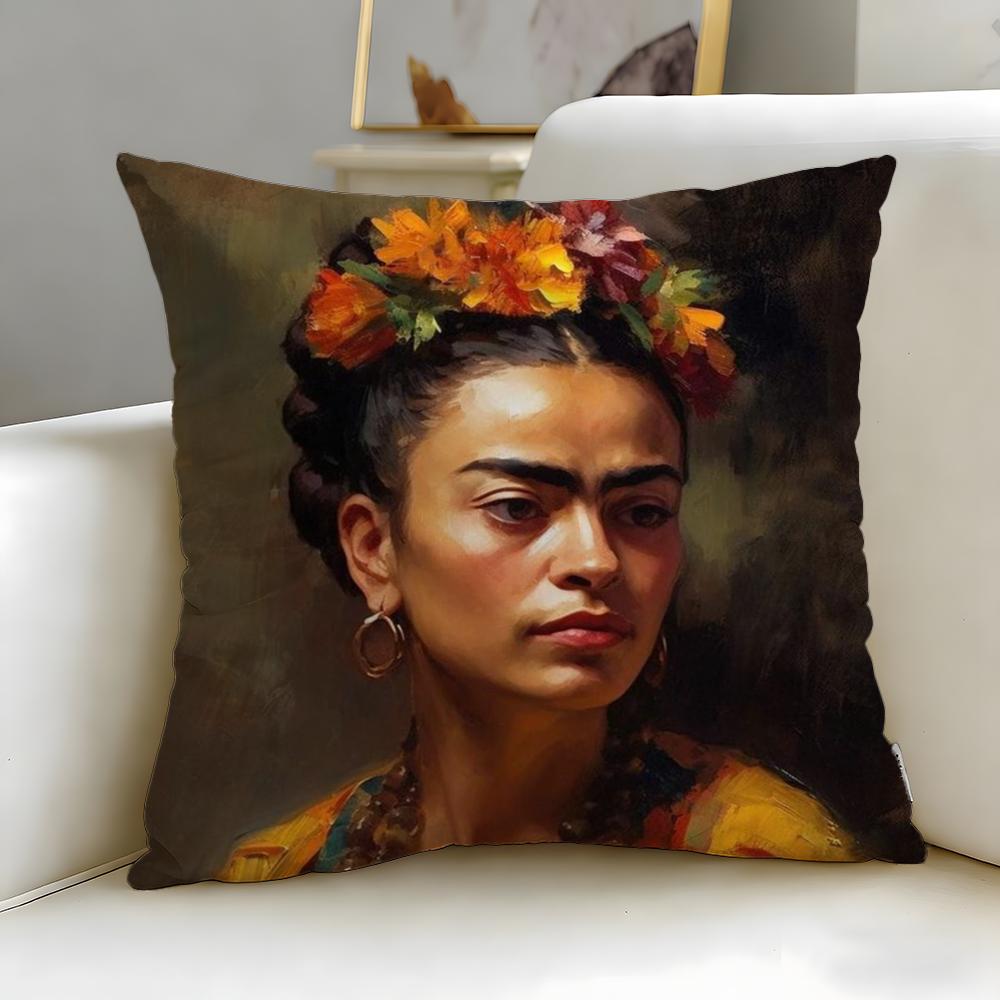 Klasická umělkyně Frida Kahlo Povlak na polštář Měkký a snadno omyvatelný Povlak na polštář – Všestranný pro pohovku, postel, cestování a kancelář