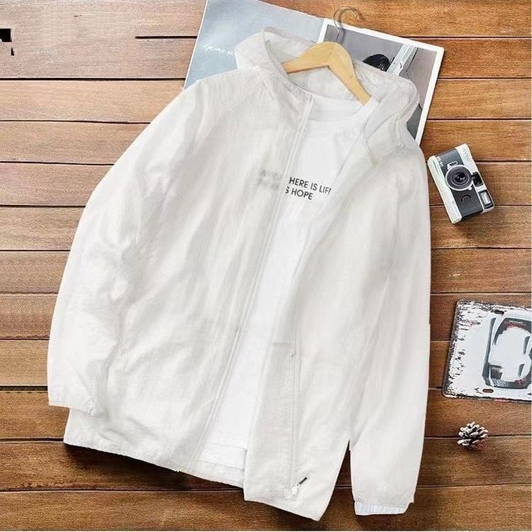 

Summer Sun Protection Clothing for Men and Women Ice Feeling Light and Breathable Ice Silk Large Size Men s Sun Protection Clothing Jacket XS белый