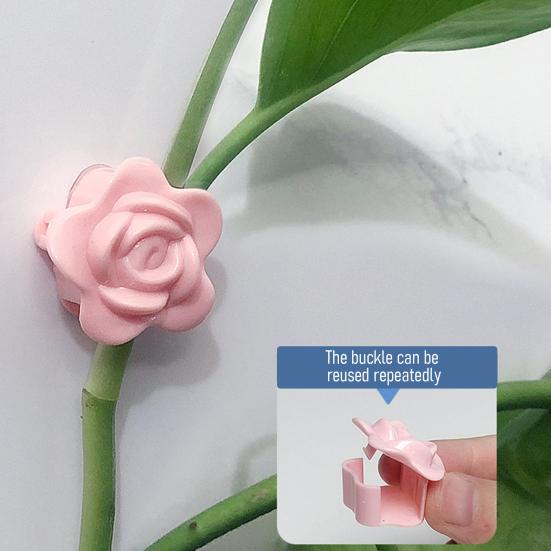 10Pcs Plant Fixing Clips Climbing Vine Wall Fixture Clips with Adhesive Leaf Flower Design Fixing Clips for Indoor Outdoor Pothos Wall Vines