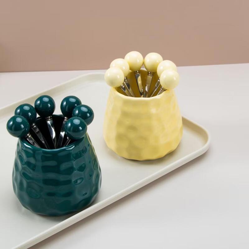 Kids Fruit Fork Set with Storage Jar