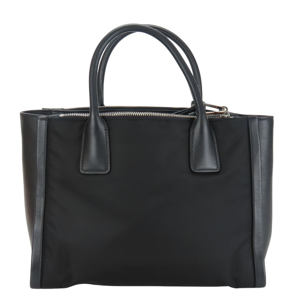Used PRADA Tote Bag concept Nylon/leather black Shoulder