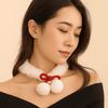 Christmas Tree Christmas Plush Choker Hairball Xmas Clavicle Chain Bow Pendant Necklace  Winter