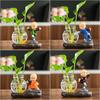 Creative Resin Monk Hydroponic Vase for Home and Office Decor