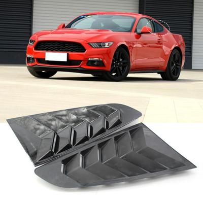 2 Adet Karbon Desenli Yan Cam Panjurları Sağlam Yan Cam Hava Girişleri Ford Mustang 15-17 İçin