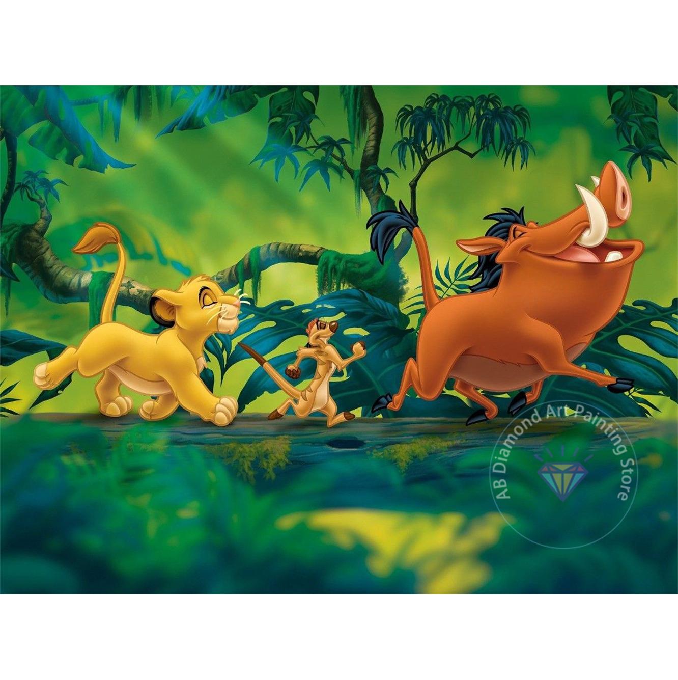 

Набор для алмазной живописи «Король Лев» 5D DIY Алмазная вышивка крестом Искусство ручной работы Подарки для взрослых и детей Домашний декор Round 20x30cm