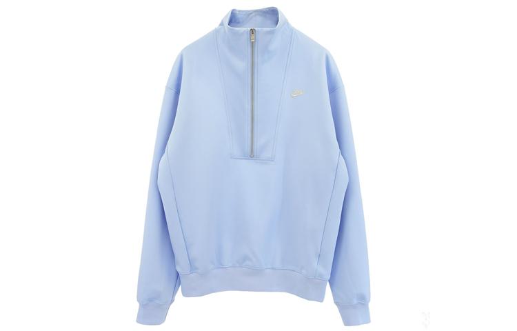 Nike Sweatshirts Men s Blue Stand Collar Moderate Regular DQ4238-425 XL