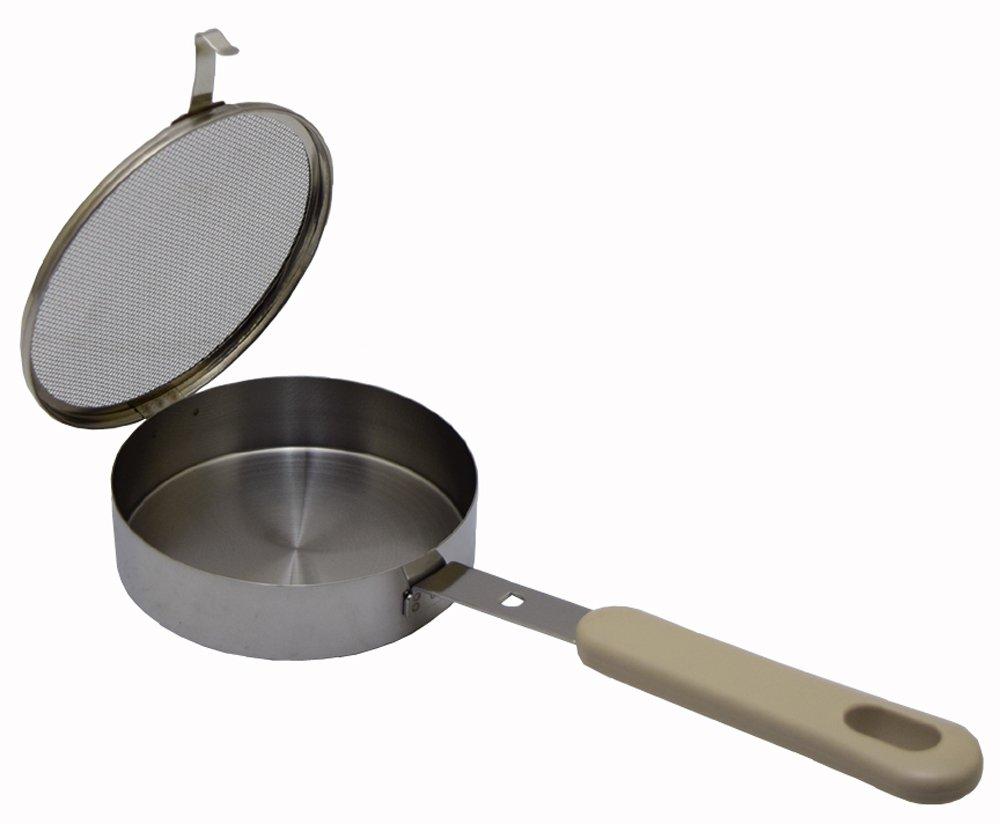 Takagi Cafe Pan, Silver, 27.5x11.3x4.6cm, Roasting Pan for Coffee Beans, Sesame Seeds, and Hojicha (Roasted Green Tea)
