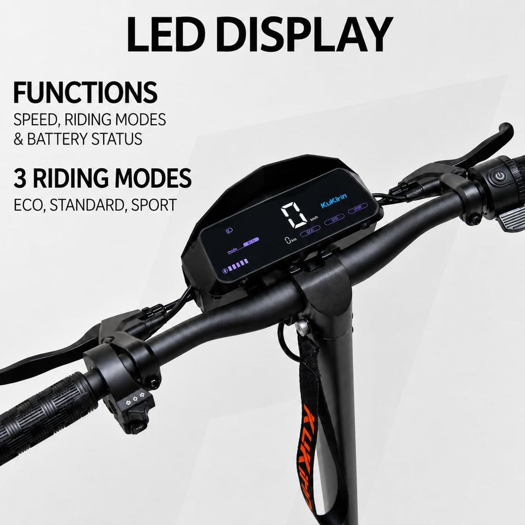 KuKirin G2 Elektroroller, Elektroroller für Erwachsene mit Tempomat, 55-60 km Reichweite, 10-Zoll-Reifen, 3 Geschwindigkeitsmodi, Doppeltes Bremssystem Schneller EScooter
