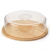 Bamboo Butter Storage Container with Transparent Lid and Tray 