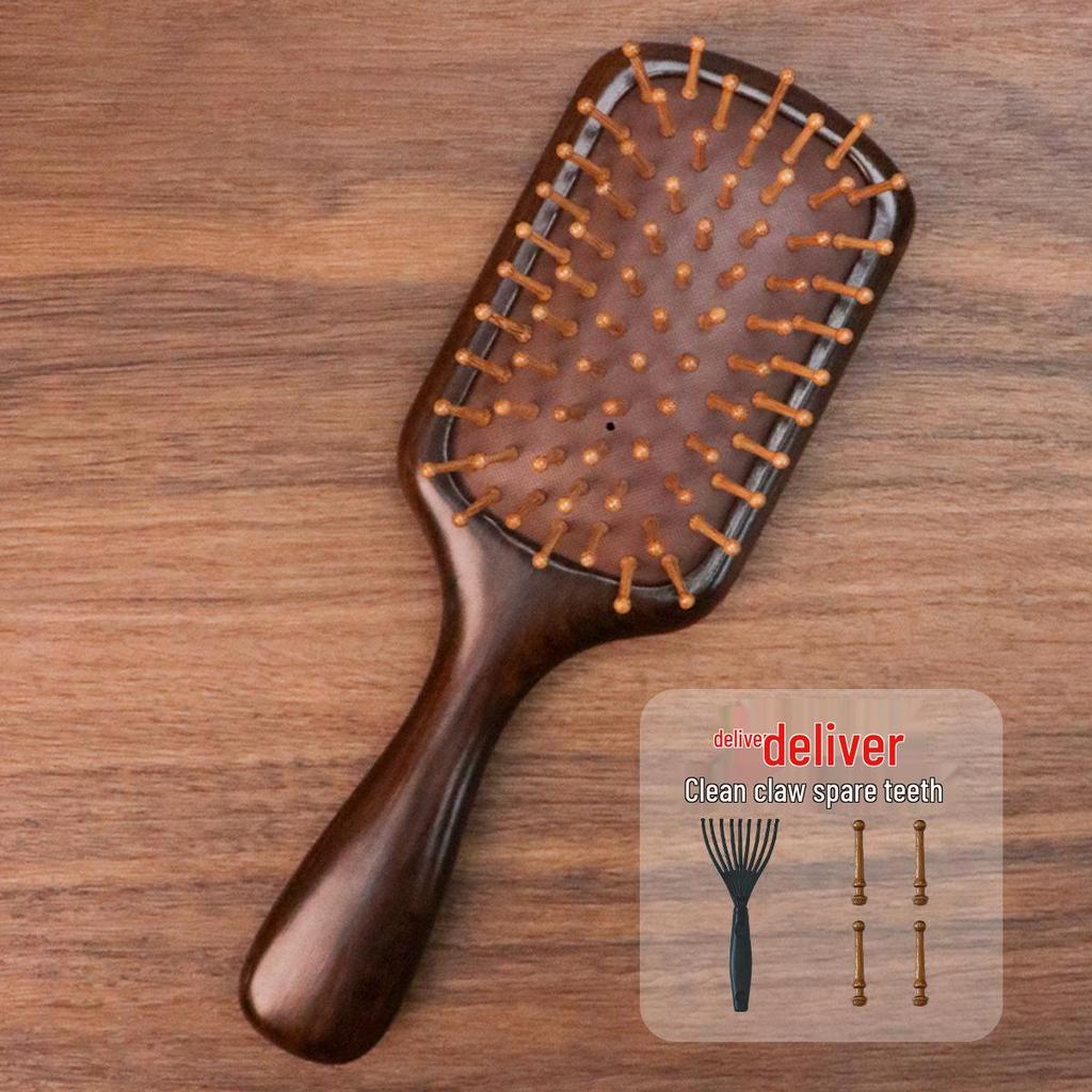 Sandelholz Meridian Massage Luftkissen Kamm Geschenkset - Massivholz Frisierkamm Souvenir