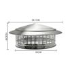 Stainless Steel Ventilation Cap with Conical Rain Hood Brushed Finish Parasol