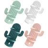 4 Pcs Cactus Toothbrush Storage Rack Electric Holder Wall Mount Shaver Stand Toothpaste Dispenser Bathroom Accessory Creative