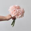 Multicolor Lifelike Flowers Bouquet 5 Heads Flower Bouquet Realistic Artificial Flower Rose  Gift