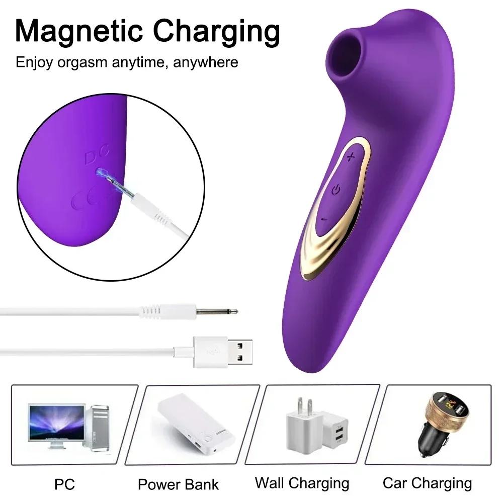 Powerful Sucking Vibrator Female Clitoral Nipple Massager 10 Frequency Vagina Vaccum Stimulator Sex Toys Adult Goods for Women