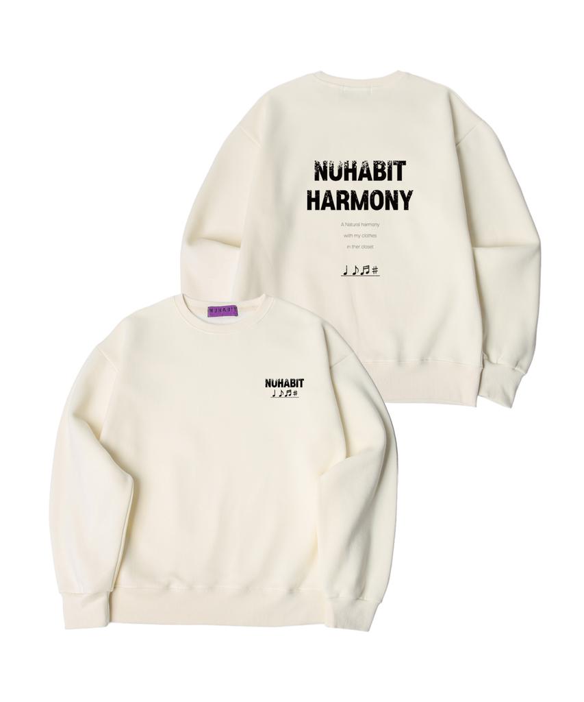 NUHABIT N/H Harmony Of Melody Oversized Fleece-Lined Sweatshirt_Ivory (Som4-4Nh1207)