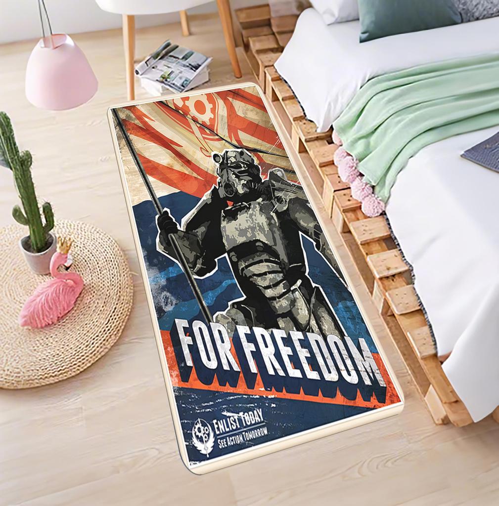 Fallouts 3 4 Game Poster Doormat Bedroom Decorative rug for Living Room Kitchen Floor Mat Bathroom Anti-slip Mat