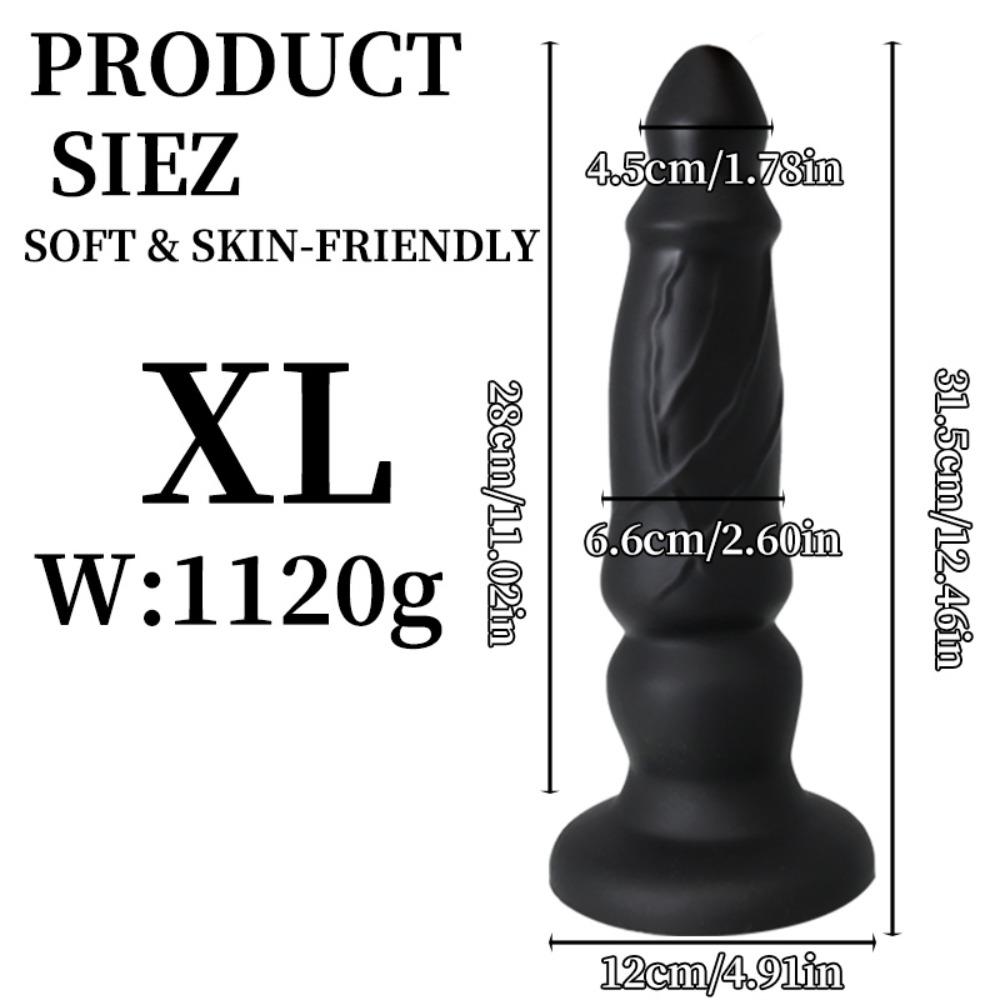 Anal Dildo & Butt Plug for Men Women - Unisex Silicone Anal Dilator for Stretching, Prostate Massager, G-Spot Toy, BDSM Adult Toy
