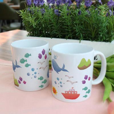 cc663-Design Mug 2p-Cute Dolphins