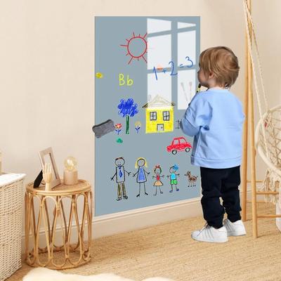 For Children Magnetic Chalkboard Wall Sticker For Playroom Learning And Creativity 15.7 X 39.4 Inch Decorative Wall Decal