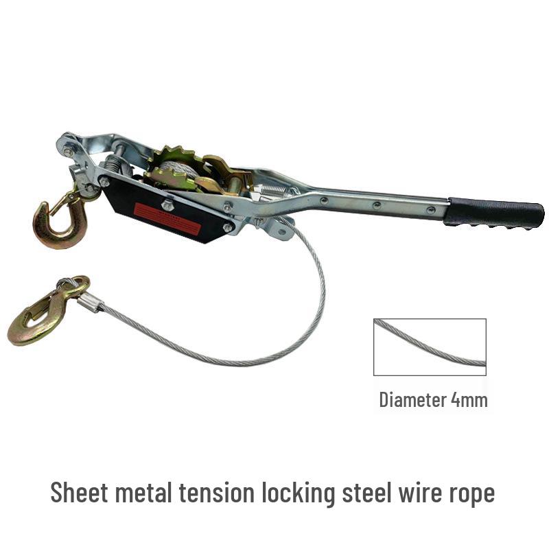 Car Dent Repair Puller: Manual Sheet Metal Tensioner with Locking Wire Rope.