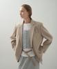 Loventina Glossy Wide Jacket_Beige