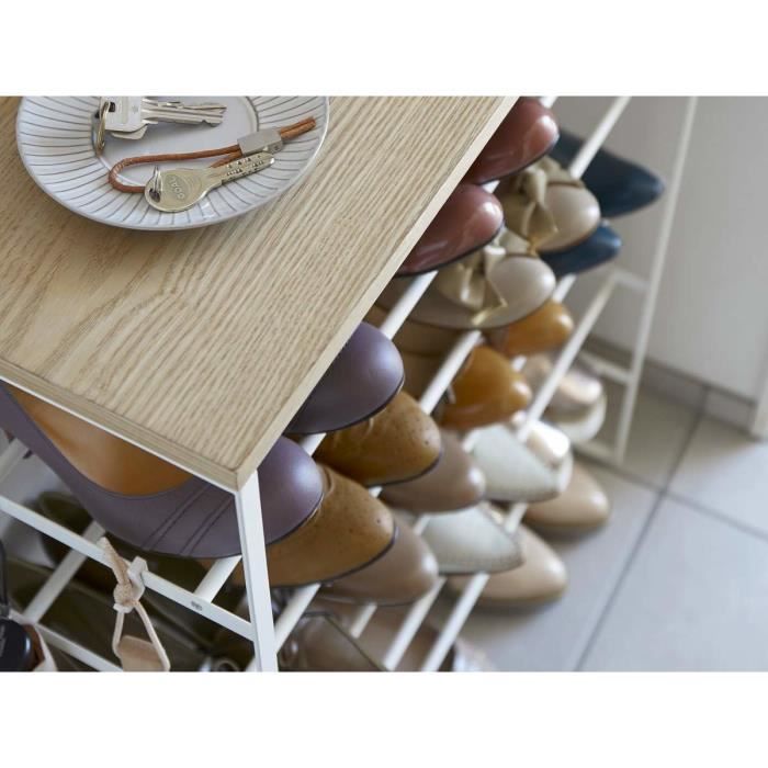 Yamazaki Home Étagère à Chaussures de 5 Niveaux de Chaussures Porte-Chaussures blanc 66,0 x 87,0 x 25,0 cm