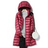 OFTBUY Slim Remove Hooded Parka Fashionable Outerwear 2023 Winter Womens Down Jackets Long Light Thin Coat Puffer Jacket