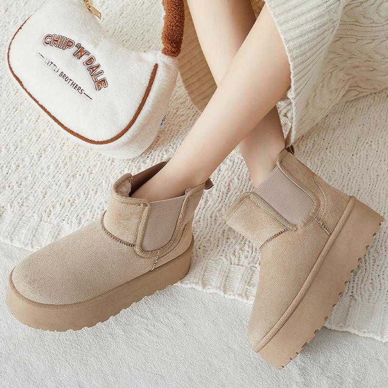 Cotton shoes women's new heightening snow boots high-top cold-proof boots piled thickened boots women's warm and comfortable cotton boots