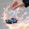 Cool Sports Car Racing Keychains for Accessories Bag Fashion Red Car KeyChain Ring Jewelry Fans Gifts Keyrings