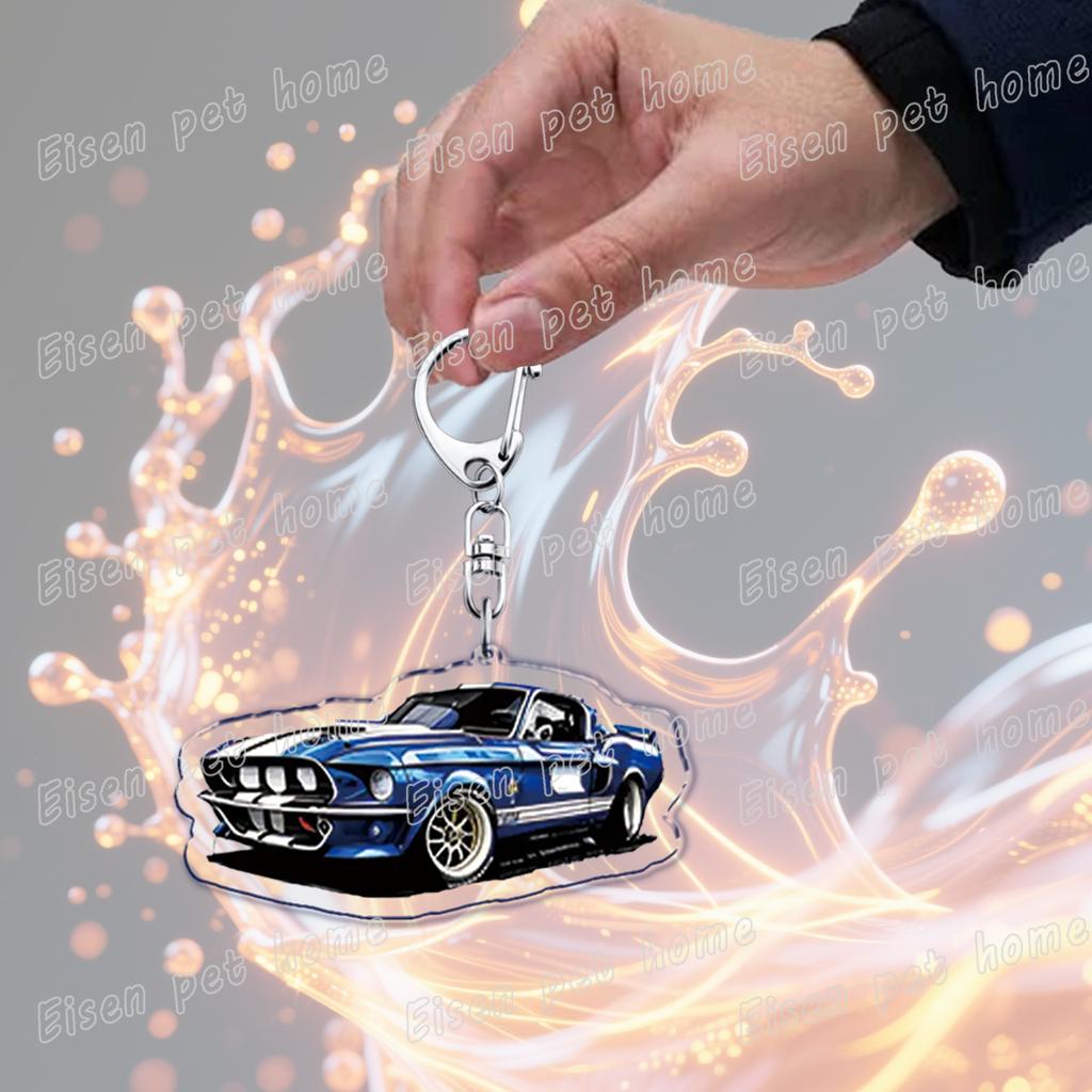Cool Sports Car Racing Keychains for Accessories Bag Fashion Red Car KeyChain Ring Jewelry Fans Gifts Keyrings