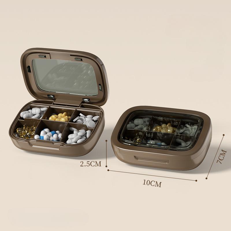 Outdoor Travel Pill Storage Boxes 4/6/21Grids Portable Medicinal Tablet Sealed Bins Small Plastic Pill Sorting Organize Casket