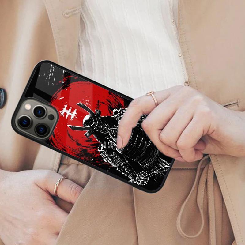 Japan Samurai Ninja Magnetische Handyhülle Für APPLE iPhone 17 Air 16 14 13 12 Pro Max 15 Plus Kabelloses Laden Mit MagSafe Abdeckung