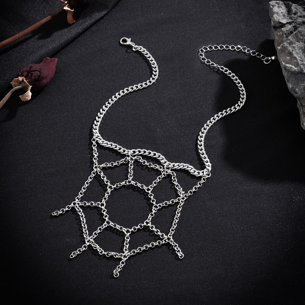 Gothic Style Dark Spider Web Personality Body Chain Halloween Sexy Chain Chest Chain