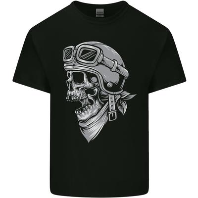 Biker Outlaw Skull Motorbike Motorcycle Mens Light Cotton T-Shirt
