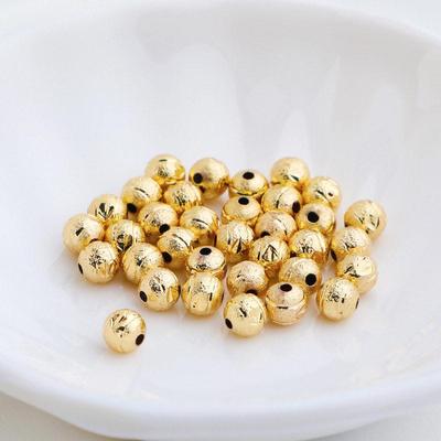 14K Gold Plated Mattierte Blume Hühnerkralle Glück Spacer Perlen für DIY Schmuck