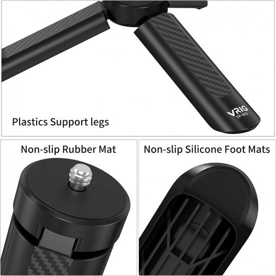 VRIG Mini Tripod with 1/4" Screw, Desktop Tabletop Stand Compact Tripod for Gimbal Handle Grip Stabilizer, Camera, DJI OSMO Pocket 3/2