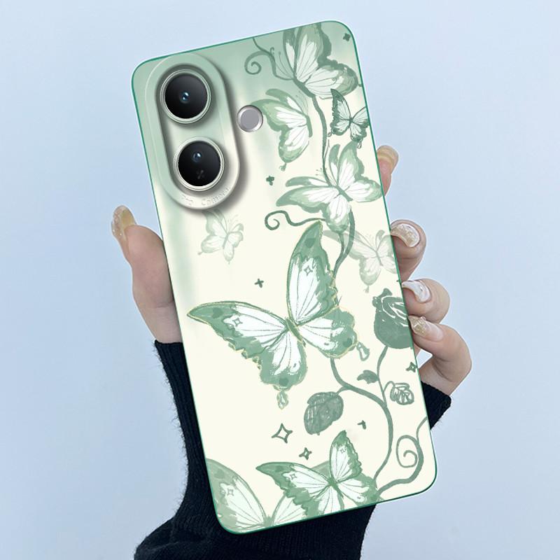 Case For Vivo V60 Lite Cute Panda Sweet Girls Cats Liquid Silicone Soft Back Cover For VivoV60Lite 5G Bumper Protective Casing