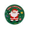 Cartoon Christmas Cute Mini Round Makeup Mirror - Portable Creative Holiday Gift