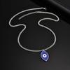 Böser Blauer Auge Anhänger Halskette für Männer Edelstahl Oval Glücksbringer Augen Halskette Persönlichkeit Mode Schmuck Geschenk Großhandel
