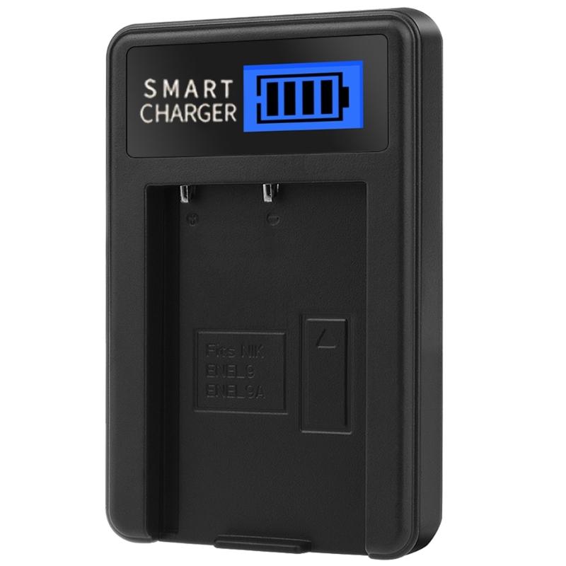 LCD USB EN-EL9 EN-EL9a Replacement Charger for D40 D40x D60 D3000 D5000 Cameras Batteries LCD Display Charger