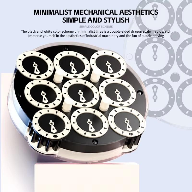Shengshou Drachenschuppe 4x4 Magische Uhr Magnetische Positionierung Würfel Professionelle Magische Uhr Intelligenz Zahnrad Kinder Spielzeug