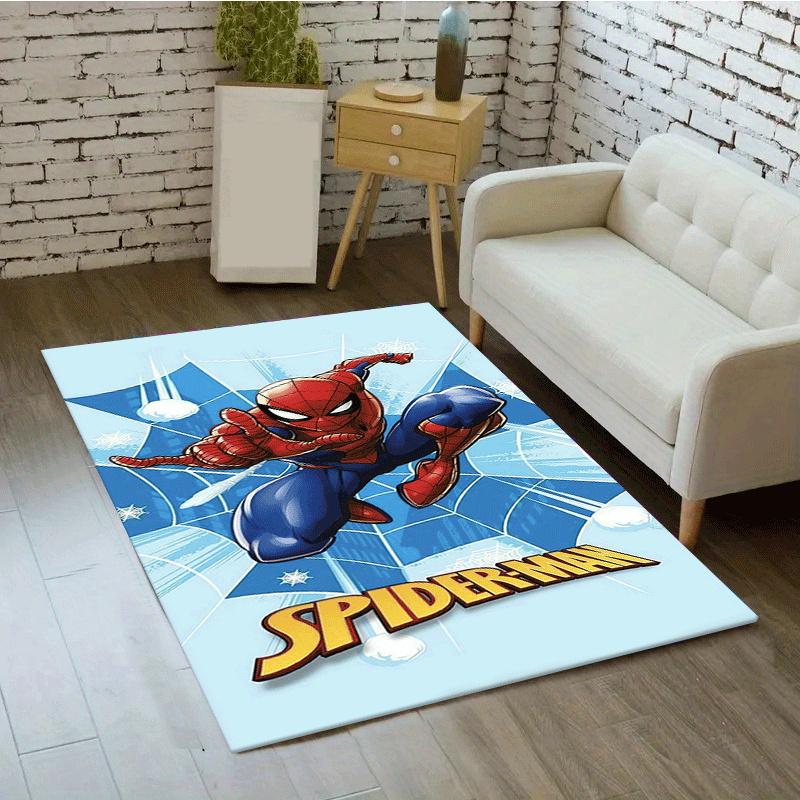 1pc Spider-Man Pattern Area Rug Soft Flannel Floor Mat for Living Room,Office,Bedroom and Carpet,Sofa Coffee Table Floor Mat