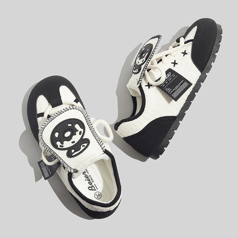 Красивые уродливые милые пушистые туфли 22 летние новые нишевые студенческие балетные модные тренировочные туфли повседневные 35