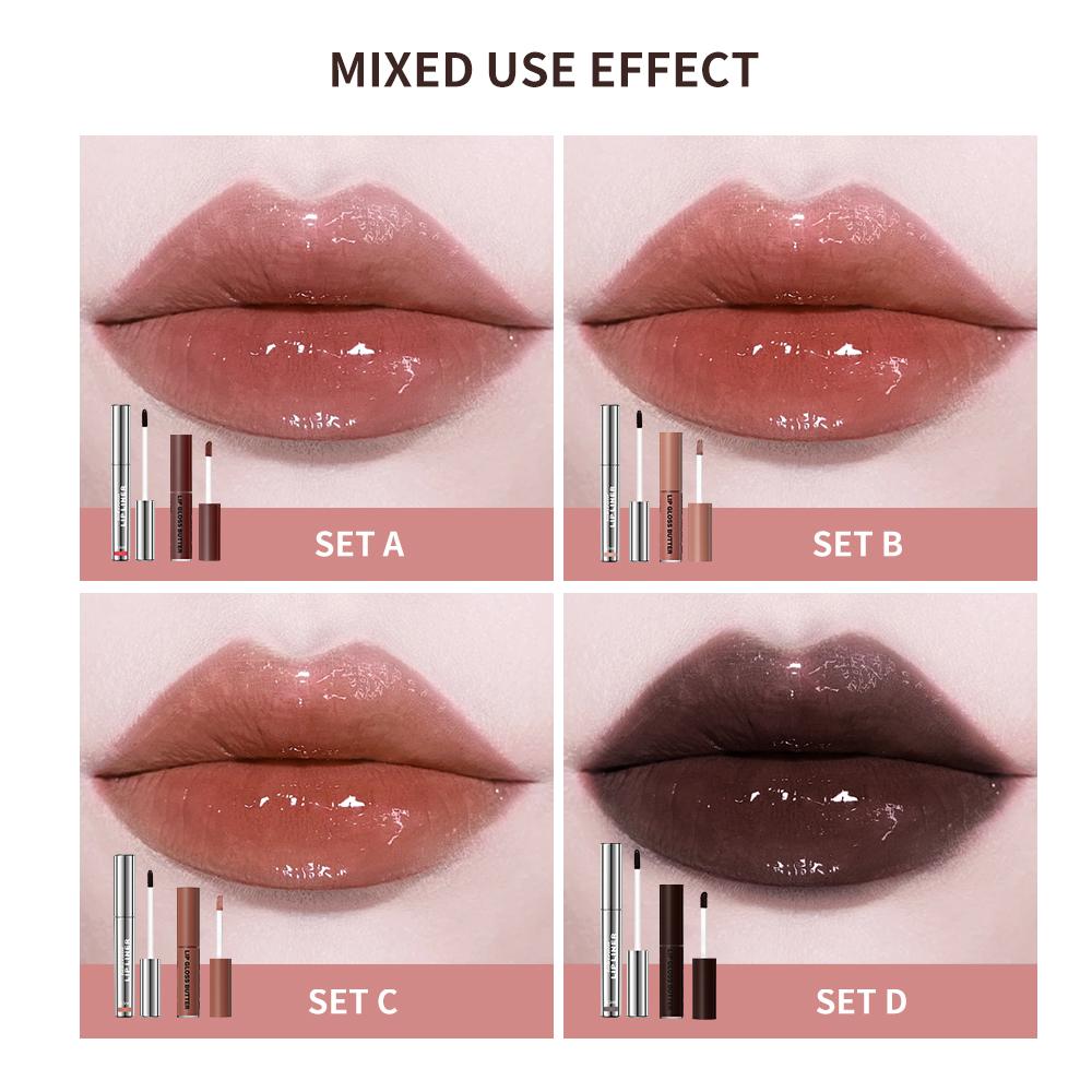 Lip Liner And Butter Non-stick Cup Lip Gloss Moisturizing Mirror Lip Gloss Lasting Color Lip Glaze Dye Liquid Makeup For Women