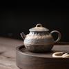 150ml Retro Ceramic Teapot Vintage Rough Pottery Gilded Iron Glaze Teapot High-end Kungfu Tea Pot Tea Maker Tea Ceremony