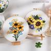 Sunflower Stitching Embroidered Starter Kit Cross Stitch Kits New Embroidery Starters Kit  Adults